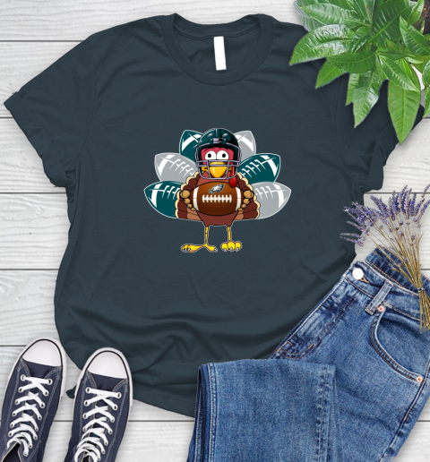 Philadelphia Eagles Turkey Thanksgiving Day Women's T-Shirt 8