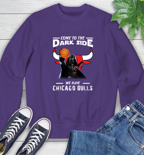NBA Come To The Dark Side We Have Chicago Bulls Star Wars Darth Vader Basketball Sweatshirt 4