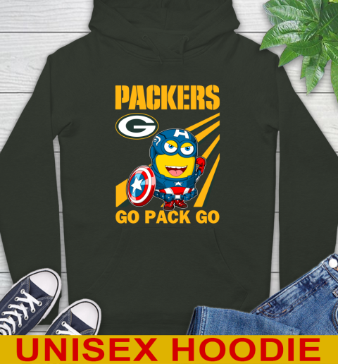 NFL Football Green Bay Packers Captain America Marvel Avengers Minion Shirt Hoodie 12
