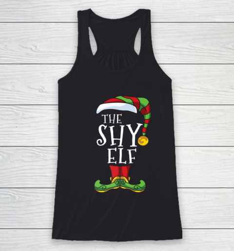 Shy Elf Family Matching Christmas Group Funny Pajama Racerback Tank