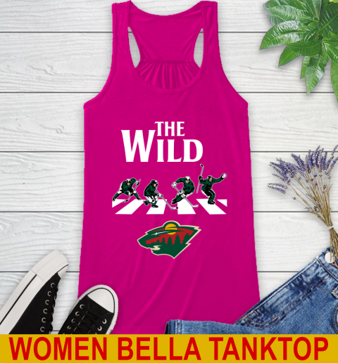 NHL Hockey Minnesota Wild The Beatles Rock Band Shirt Racerback Tank 6