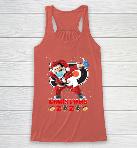 Philadelphia Flyers Funny Santa Claus Dabbing Christmas 2020 NHL Racerback Tank 3