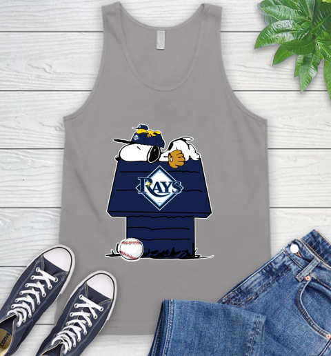 MLB Tampa Bay Rays Snoopy Woodstock The Peanuts Movie Baseball T Shirt Tank Top 4