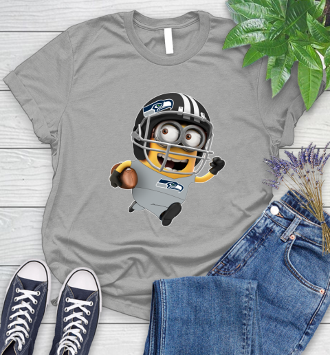 NFL Seattle Seahawks Minions Disney Football Sports Women's T-Shirt 10