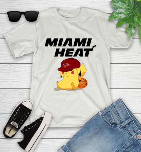 NBA Pikachu Basketball Sports Miami Heat Youth T-Shirt 12