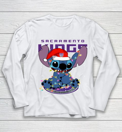 Sacramento Kings NBA noel stitch Basketball Christmas Youth Long Sleeve