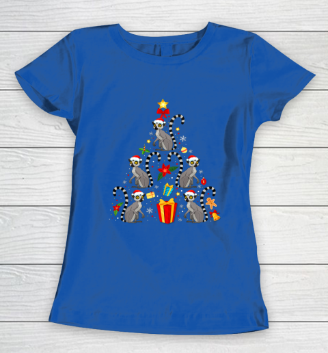 Lemur Christmas Ornament Tree Funny Gift Women's T-Shirt 8