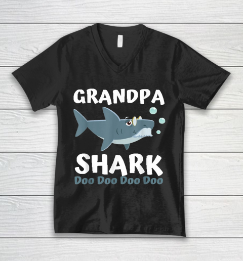 Grandpa Funny Gift Apparel  Fathers Day Gift From Wife Kids Baby Grandpa V-Neck T-Shirt