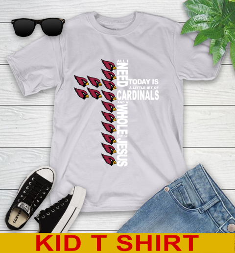 NFL All I Need Today Is A Little Bit Of Arizona Cardinals Shirt Youth T-Shirt 4