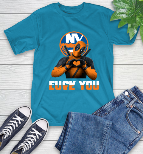 NHL New York Islanders Deadpool Love You Fuck You Hockey Sports T-Shirt 9