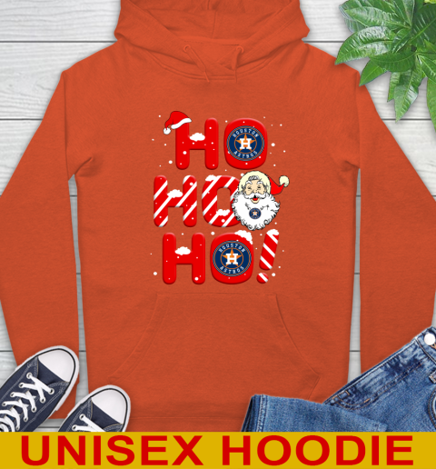 Houston Astros MLB Baseball Ho Ho Ho Santa Claus Merry Christmas Shirt Hoodie 4