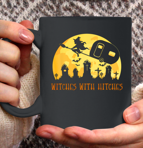 Witches with Hitches Funny Halloween Camping Camper Gift Ceramic Mug 11oz