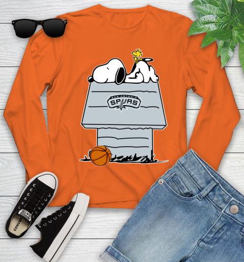 San Antonio Spurs NBA Basketball Snoopy Woodstock The Peanuts Movie Youth Long Sleeve 4