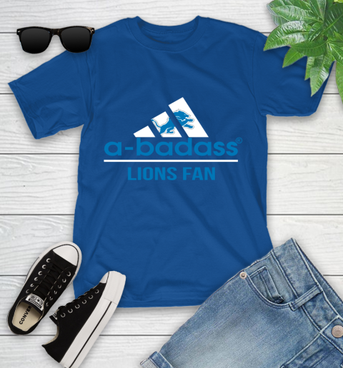 Detroit Lions NFL Football A Badass Adidas Adoring Fan Sports Youth T-Shirt 12