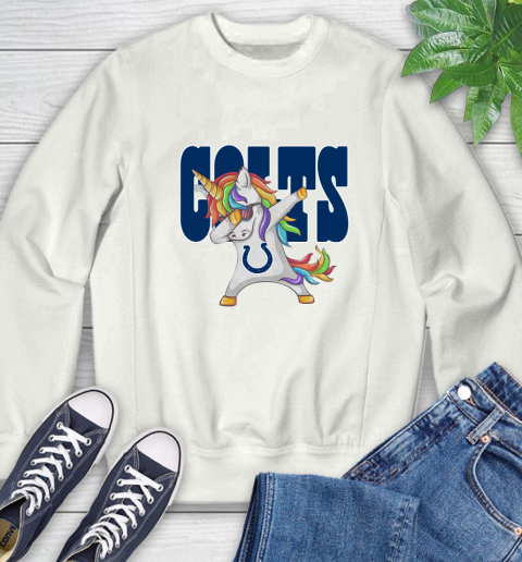 Indianapolis Colts NFL Football Funny Unicorn Dabbing Sports Sweatshirt
