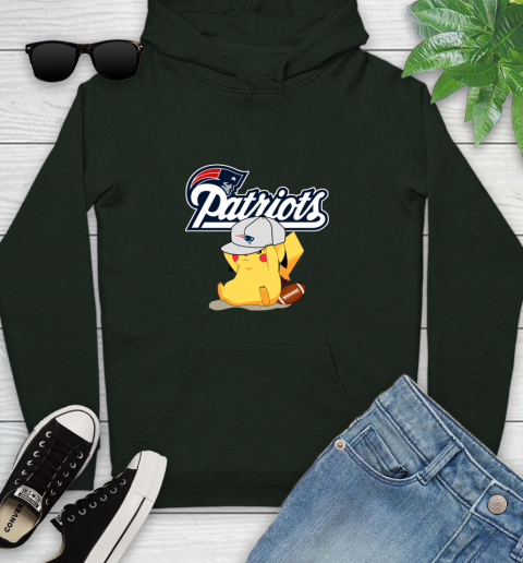 NFL Pikachu Football Sports New England Patriots Youth Hoodie 13