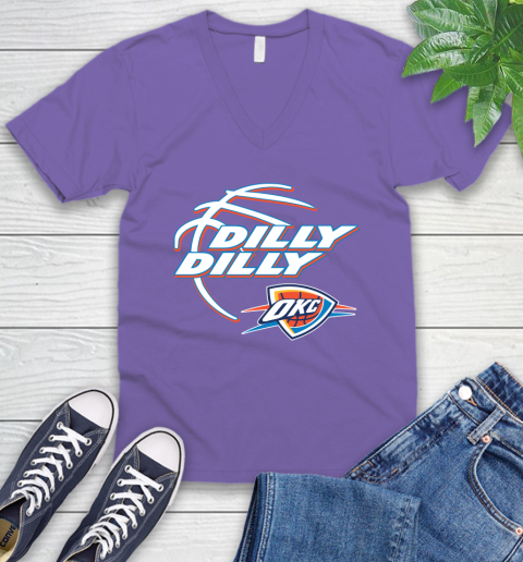 NBA Oklahoma City Thunder Dilly Dilly Basketball Sports V-Neck T-Shirt 10