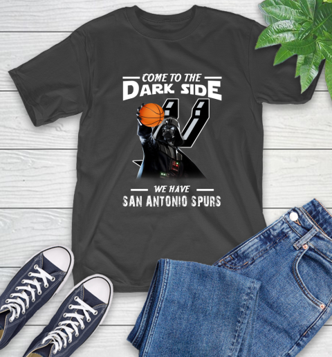 NBA Come To The Dark Side We Have San Antonio Spurs Star Wars Darth Vader Basketball T-Shirt
