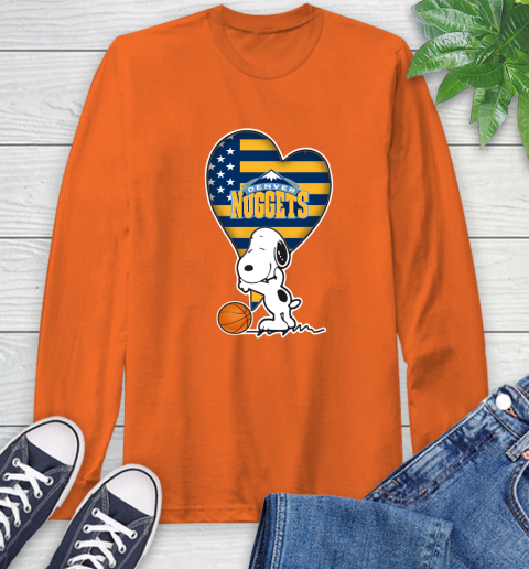 Denver Nuggets NBA Basketball The Peanuts Movie Adorable Snoopy Long Sleeve T-Shirt 5