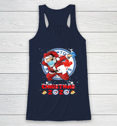 Toronto Blue Jays Funny Santa Claus Dabbing Christmas 2020 MLB Racerback Tank 8
