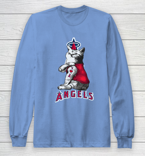 MLB Baseball My Cat Loves Los Angeles Angels Long Sleeve T-Shirt 8