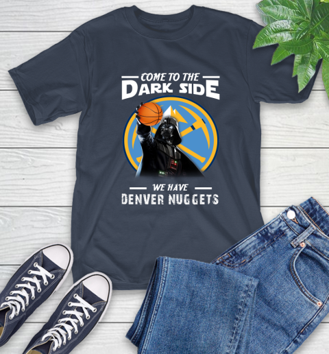 NBA Come To The Dark Side We Have Denver Nuggets Star Wars Darth Vader Basketball T-Shirt 3