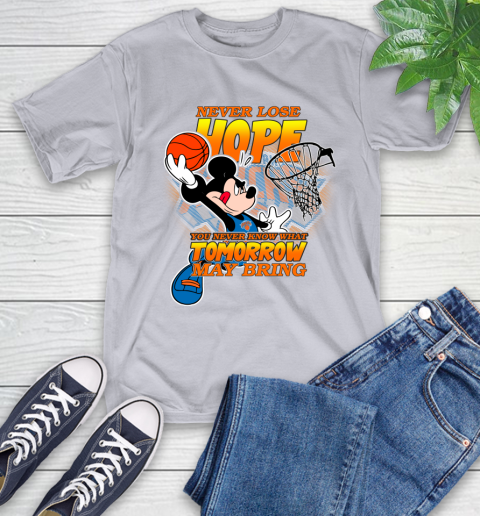 New York Knicks NBA Basketball Mickey Disney Never Lose Hope T-Shirt 6