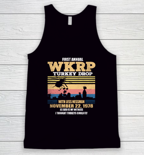 First Annual WKRP Thanksgiving Day Turkey Drop November 22 1978 Vintage Tank Top