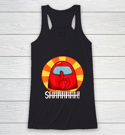 Among Us Game Shirt Cool Among Us shirt Crewmate or Impostor SHHHHHH Racerback Tank