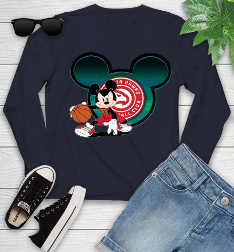 NBA Atlanta Hawks Mickey Mouse Disney Basketball Youth Long Sleeve 3