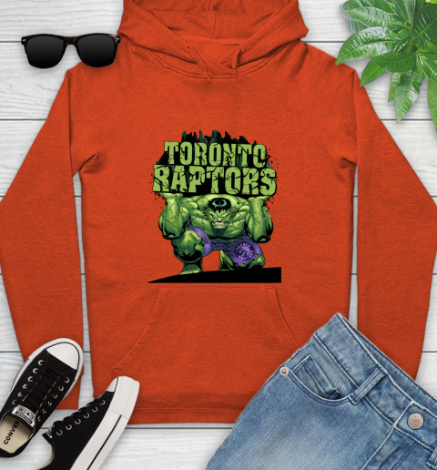 Toronto Raptors NBA Basketball Incredible Hulk Marvel Avengers Sports Youth Hoodie 5