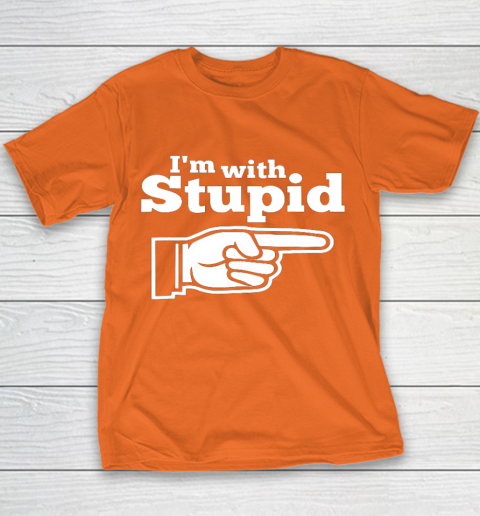 I m With Stupid Shirt Funny Youth T-Shirt 4