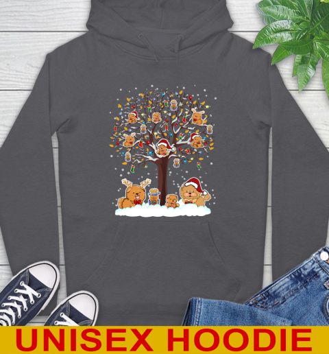 Chow Chow dog pet lover light christmas tree shirt 19
