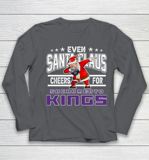 Sacramento Kings Even Santa Claus Cheers For Christmas NBA Youth Long Sleeve 6