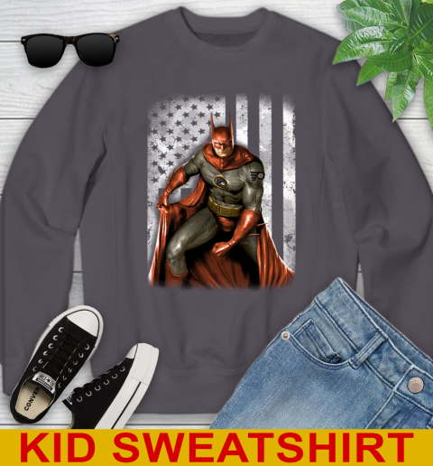 Philadelphia Flyers NHL Hockey Batman DC American Flag Shirt Youth Sweatshirt 5