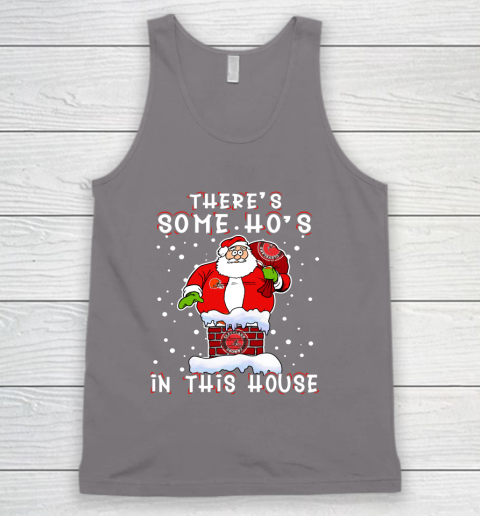 Cleveland Browns Christmas There Is Some Hos In This House Santa Stuck In The Chimney NFL Tank Top 6