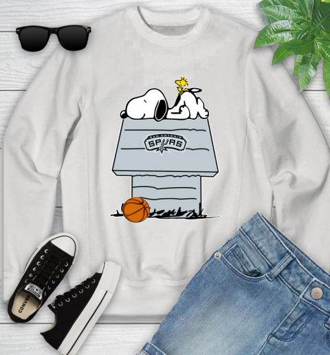 San Antonio Spurs NBA Basketball Snoopy Woodstock The Peanuts Movie Youth Sweatshirt
