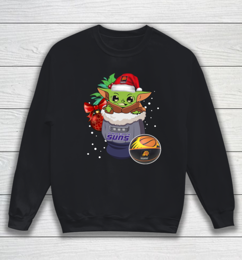 Phoenix Suns Christmas Baby Yoda Star Wars Funny Happy NBA Sweatshirt