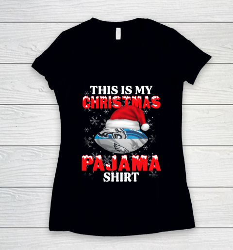 Philadelphia Eagles This Is My Christmas Pajama Shirt NFL Women's V-Neck T-Shirt