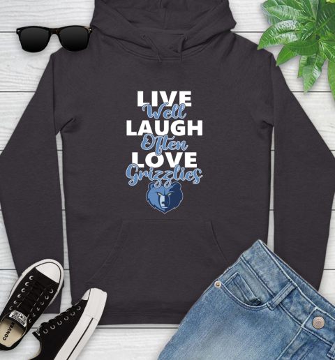 NBA Basketball Memphis Grizzlies Live Well Laugh Often Love Shirt Youth Hoodie 6