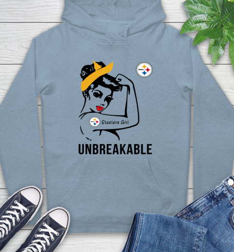 NFL Pittsburgh Steelers Girl Unbreakable Football Sports Hoodie 6