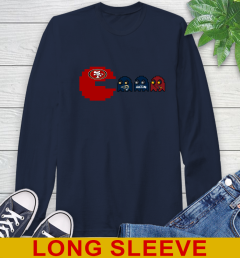 San Francisco 49ers NFL Football Pac Man Champion Long Sleeve T-Shirt 4