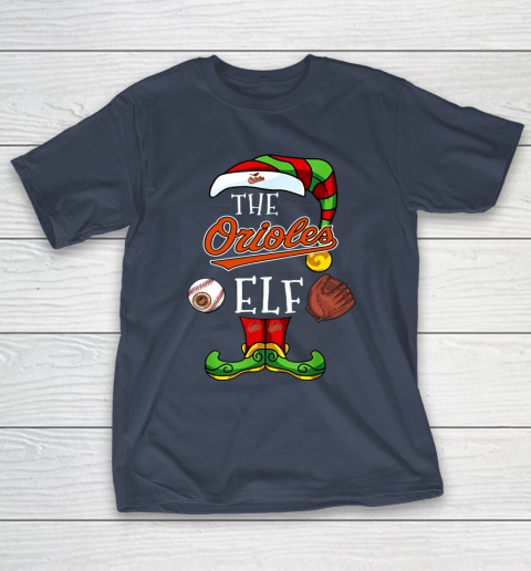 Baltimore Orioles Christmas ELF Funny MLB T-Shirt 3