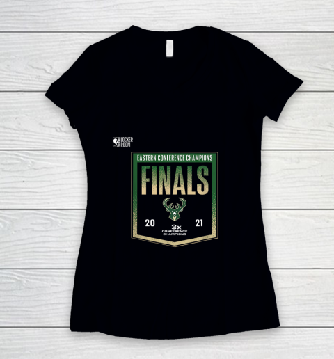 Bucks Finals 2021 Championship Women's V-Neck T-Shirt