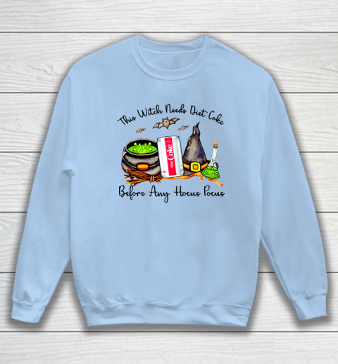Hocus Pocus Halloween  This Witch Need Diet Coke Sweatshirt 4