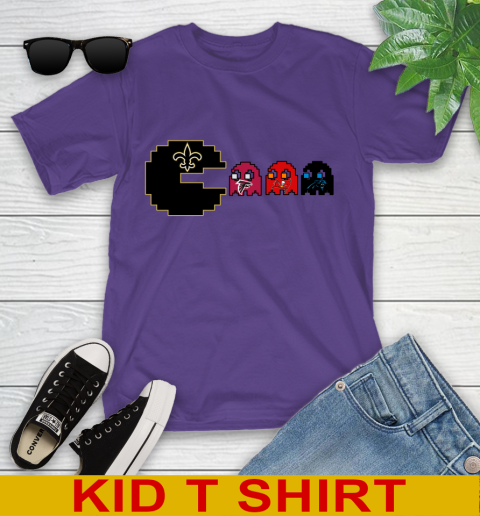 New Orleans Saints NFL Football Pac Man Champion Youth T-Shirt 5 New Orleans Saints NFL Football Pac Man Champion Youth T-Shirt - Image 5