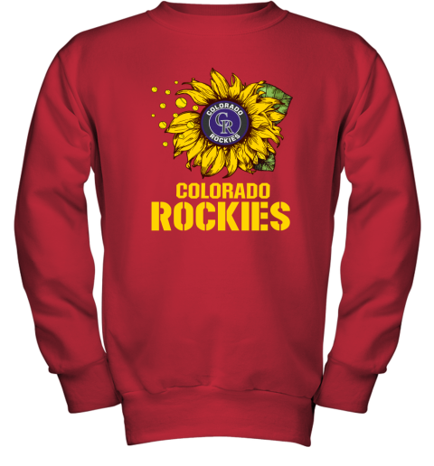 Colorado Rockiers Sunflower MLB Baseball Youth Sweatshirt