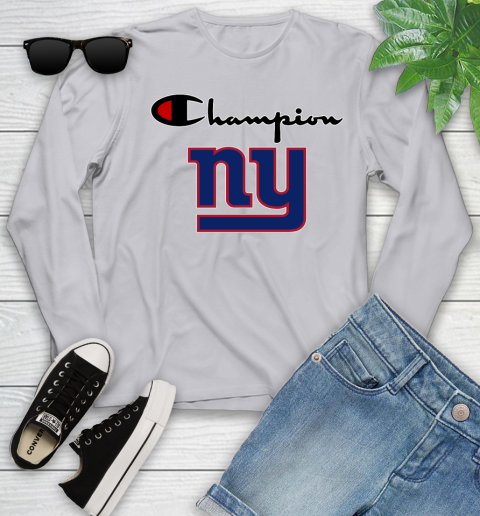 NFL Football New York Giants Champion Shirt Youth Long Sleeve 3