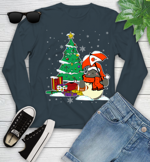 Cleveland Browns NFL Football Cute Tonari No Totoro Christmas Sports Youth Long Sleeve 9