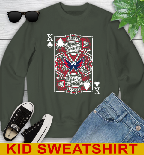 Washington Capitals NHL Hockey The King Of Spades Death Cards Shirt Youth Sweatshirt 8